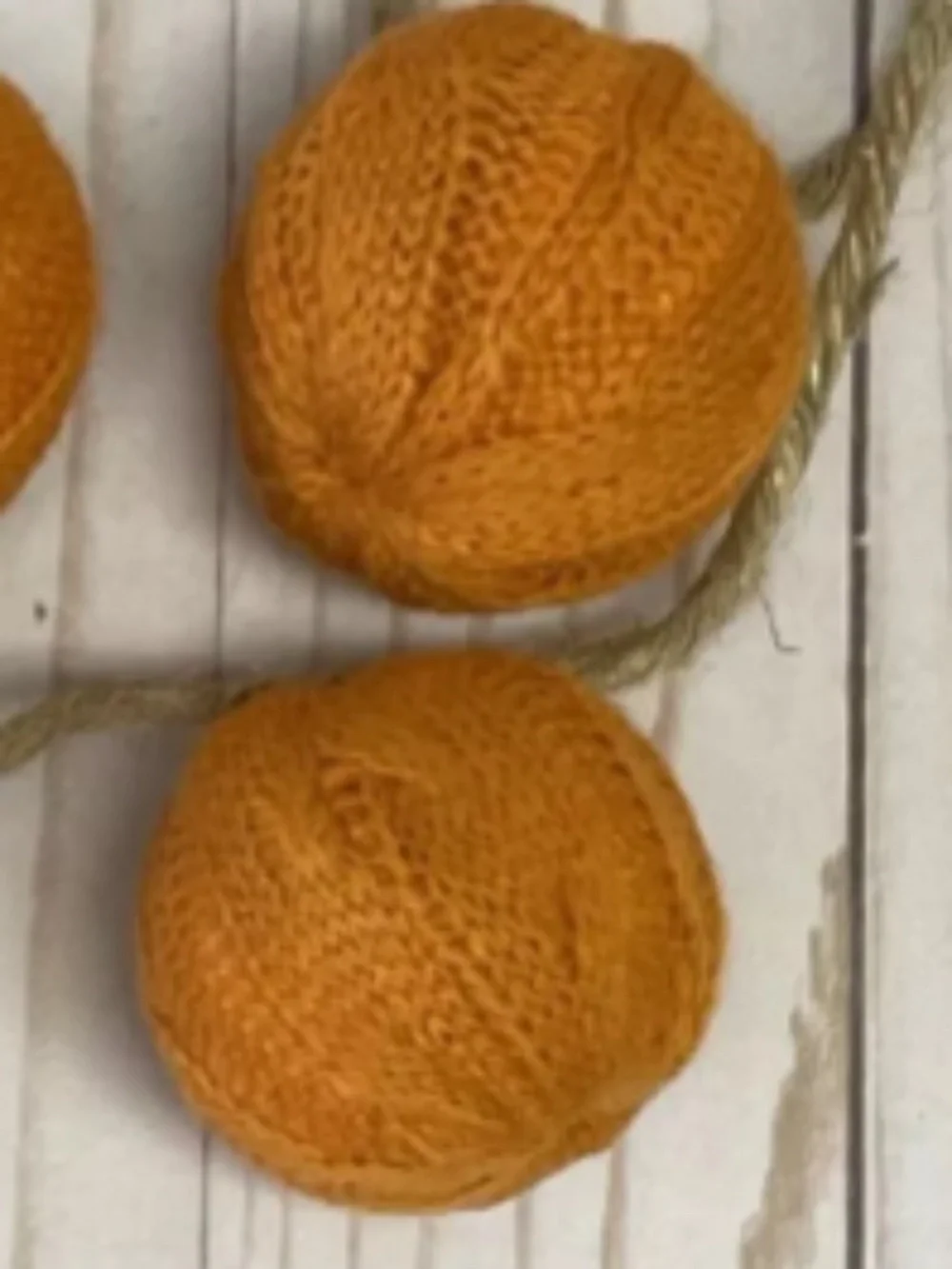 Fall Cable Knit Pumpkin Shape 6' Long 72